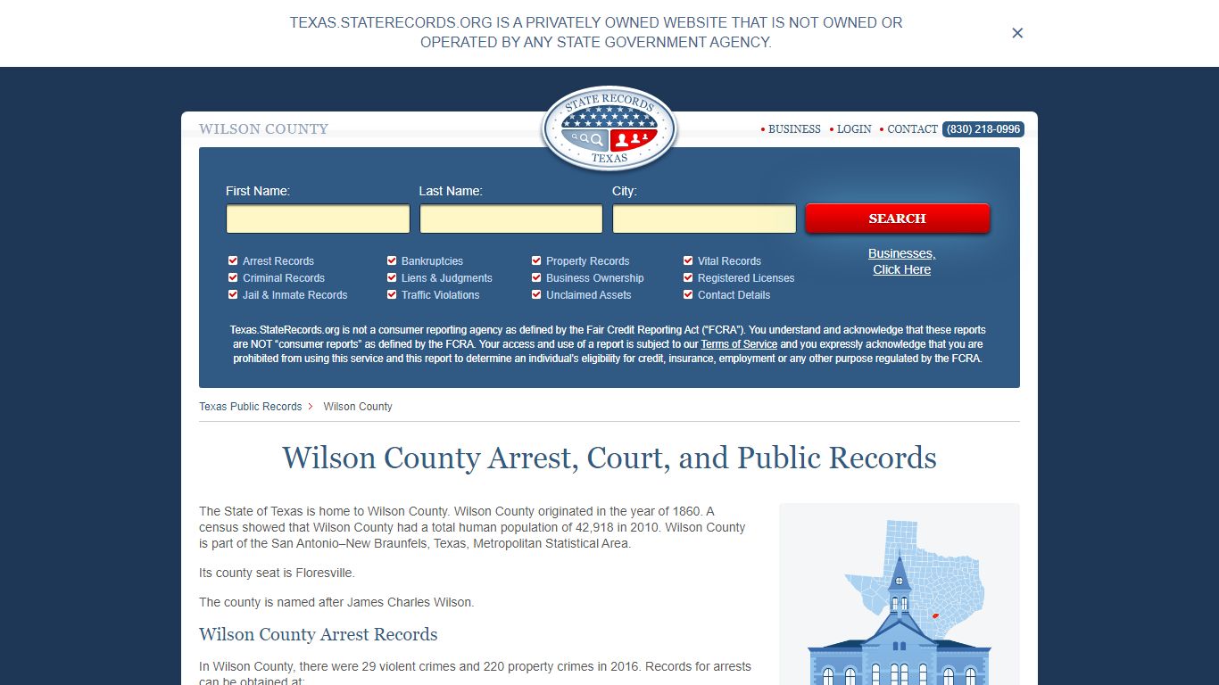 Wilson County Arrest, Court, and Public Records